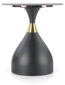 Konferenční stolek VERO pr. 50 cm černá/zlatá