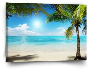 Sablio Obraz Pláž s palmami - 120x80 cm
