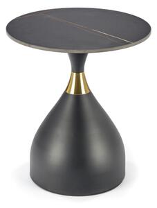 Konferenční stolek VERO pr. 50 cm černá/zlatá