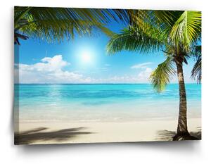 Sablio Obraz Pláž s palmami - 90x60 cm