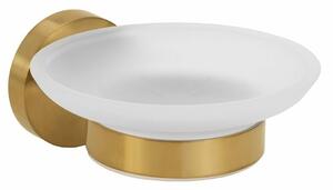 Sapho XR803GB X-Round Gold mýdlenka, mléčné sklo/zlatá