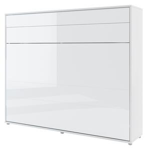 Sklápěcí postel BC-14 160x200 Bed-Concept, Rozměr postele: 160 x 200 cm, Barva: bílá / bílý lesk, LED světlo s USB: bez LED světla s USB, Vnitřní osvětlení pod policemi: bez osvětlení políc 5902928398076