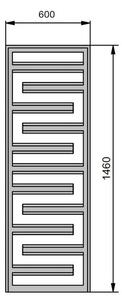 Zehnder Tetris TETSS150060WZZZ Radiátor do otopné soustavy60x146cm, černá mat 0557