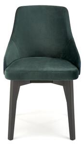 Jídelní židle ENDO (Černá / Tmavě zelená)