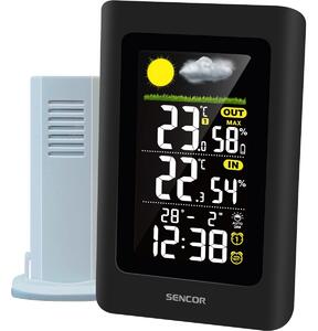Sencor SWS 4270 meteostanice s bezdrátovým snímačem, černá