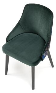 Jídelní židle ENDO (Černá / Tmavě zelená)