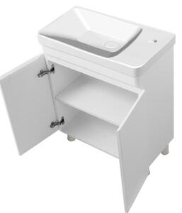 Lavedo Vivace White Mini 55 koupelnová skříňka s umyvadlem, lesk