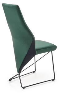Jídelní židle K485 (Tmavě zelená / Černá)