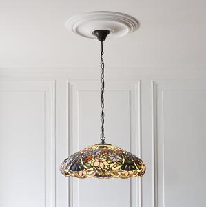 Endon 112193 - Lustr na řetězu Tiffany SULLIVAN 3xE27/60W/230V pr. 57 cm