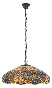 Endon 112193 - Lustr na řetězu Tiffany SULLIVAN 3xE27/60W/230V pr. 57 cm