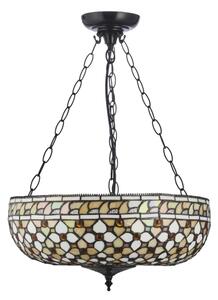 Endon 111882 - Lustr na řetězu Tiffany MILLE FEUX 3xE27/10W/230V pr. 45 cm