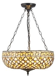 Endon 111882 - Lustr na řetězu Tiffany MILLE FEUX 3xE27/10W/230V pr. 45 cm