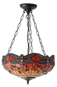 Endon 64076 - Lustr na řetězu Tiffany DRAGONFLY 3xE27/60W/230V pr. 41 cm
