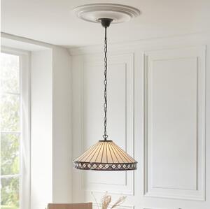 Endon 111961 - Lustr na řetězu Tiffany FARGO 3xE27/10W/230V pr. 50 cm