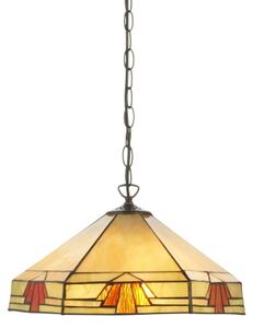 Endon 111989 - Lustr na řetězu Tiffany NEVADA 3xE27/10W/230V pr. 40 cm