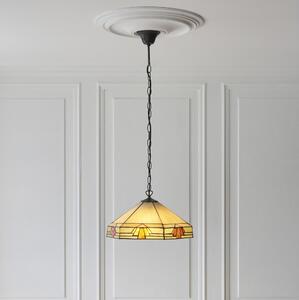 Endon 111989 - Lustr na řetězu Tiffany NEVADA 3xE27/10W/230V pr. 40 cm