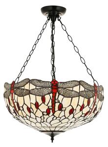 Endon 112251 - Lustr na řetězu Tiffany DRAGONFLY 3xE27/60W/230V pr. 50 cm