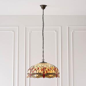 Endon 64079 - Lustr na řetězu Tiffany DRAGONFLY 3xE27/60W/230V pr. 50 cm