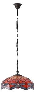 Endon 64081 - Lustr na řetězu Tiffany DRAGONFLY 3xE27/60W/230V pr. 41 cm