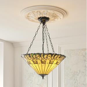 Endon 111881 - Lustr na řetězu Tiffany JAMELIA 3xE27/10W/230V pr. 50 cm