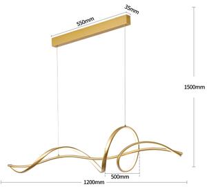 Brilagi - LED Stmív. lustr na lanku SIGNATURE LED/55W/230V 120x23 cm zlatá + DO