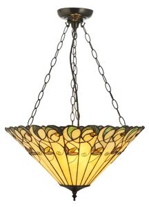 Endon 111881 - Lustr na řetězu Tiffany JAMELIA 3xE27/10W/230V pr. 50 cm