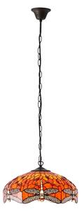 Endon 64081 - Lustr na řetězu Tiffany DRAGONFLY 3xE27/60W/230V pr. 41 cm