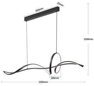 Brilagi - LED Stmív. lustr na lanku SIGNATURE LED/55W/230V 120x23 cm černá + DO