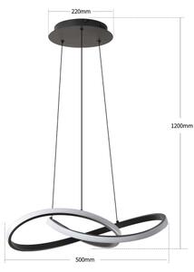 Brilagi - LED Stmívat. lustr na lanku INFINITY LED/55W/230V 50x50 cm černá + DO