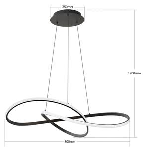 Brilagi - LED Stmívat. lustr na lanku INFINITY LED/80W/230V 80x80 cm černá + DO