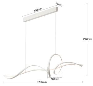 Brilagi - LED Stmív. lustr na lanku SIGNATURE LED/55W/230V 120x23 cm bílá + DO