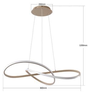 Brilagi - LED Stmívat. lustr na lanku INFINITY LED/80W/230V 80x80 cm béžová + DO