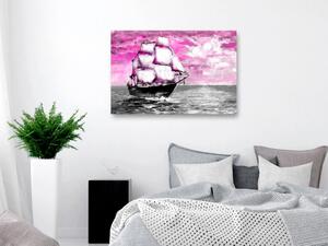 Obraz - Jarní plavba - růžová 90x60