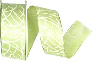 Stuha taftová SISI MINT pastelově zelená 25mm x 2m (12,-Kč/m)