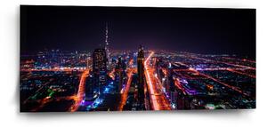 Sablio Obraz Rozsvícené město - 110x50 cm