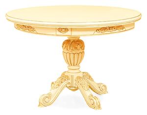 IBA Kulatý jídelní stůl rozkládací Royal Typ: Krémová se zlatou patinou