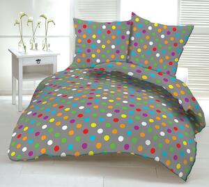 Povlečení krepové Rainbow šedé TiaHome - 1x Polštář 90x70cm, 1x Přikrývka 140x200cm