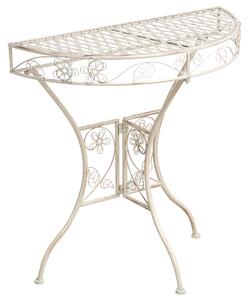 Bistro stolek YAVIZA 80 cm 36 cm Kov Světle béžová