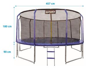 Marimex 457 cm + vnitřní ochranná síť + žebřík