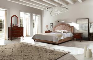IBA Luxusní manželská postel Noah Typ: Hnědá, Šířka postele: 180 cm, Design čela: Čalouněné