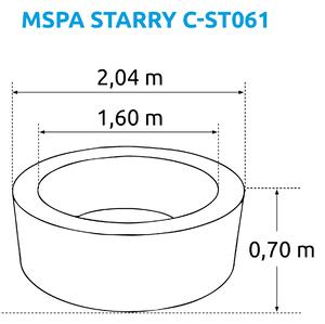 Mspa | Vířivý bazén MSPA Starry C-ST061 + Solární sprcha UNO 40 | 19900160