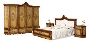 IBA Luxusní manželská postel LADA Typ: Třešeň, Šířka postele: 180 cm, Design čela: Čalouněné