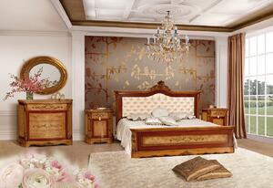 IBA Luxusní manželská postel LADA Typ: Třešeň, Šířka postele: 180 cm, Design čela: Čalouněné