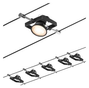Paulmann 94434 CorDuo Set Mac II, černý lankový systém, 5x max 10W LED 12V, 500cm
