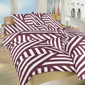 Povlečení bavlna ZEBRA bordó 140x200 + 70x90 cm