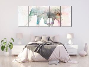 Obraz - Malovaný slon III 100x40