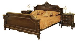 IBA Zámecká postel Royal (90, 160, 180 cm) Typ: Ořech, Šířka postele: 90 cm, Design čela: Bez čalounění