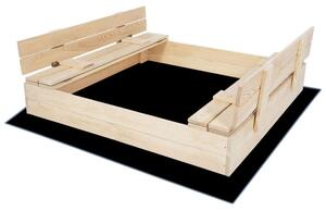 Dětské pískoviště s krytem 120x120 cm SPRINGOS SMART 120Z + podložka