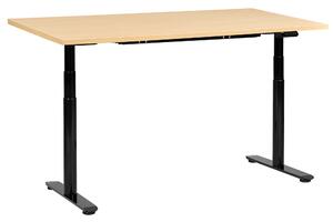Elektricky výškově nastavitelný pracovní stůl DESTINAS Černá/Světle hnědá 160 cm 72 cm