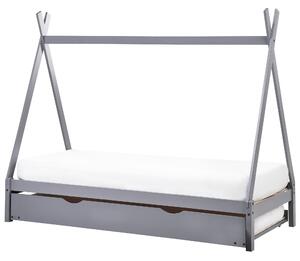 Dětská postel s výsuvným lůžkem Borovicové dřevo TALMONTIERS 90 x 200 cm Šedá